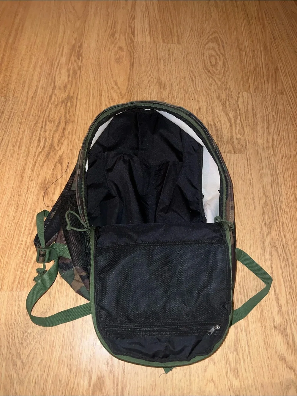 Nike Camouflage Backpack with Orange Logo